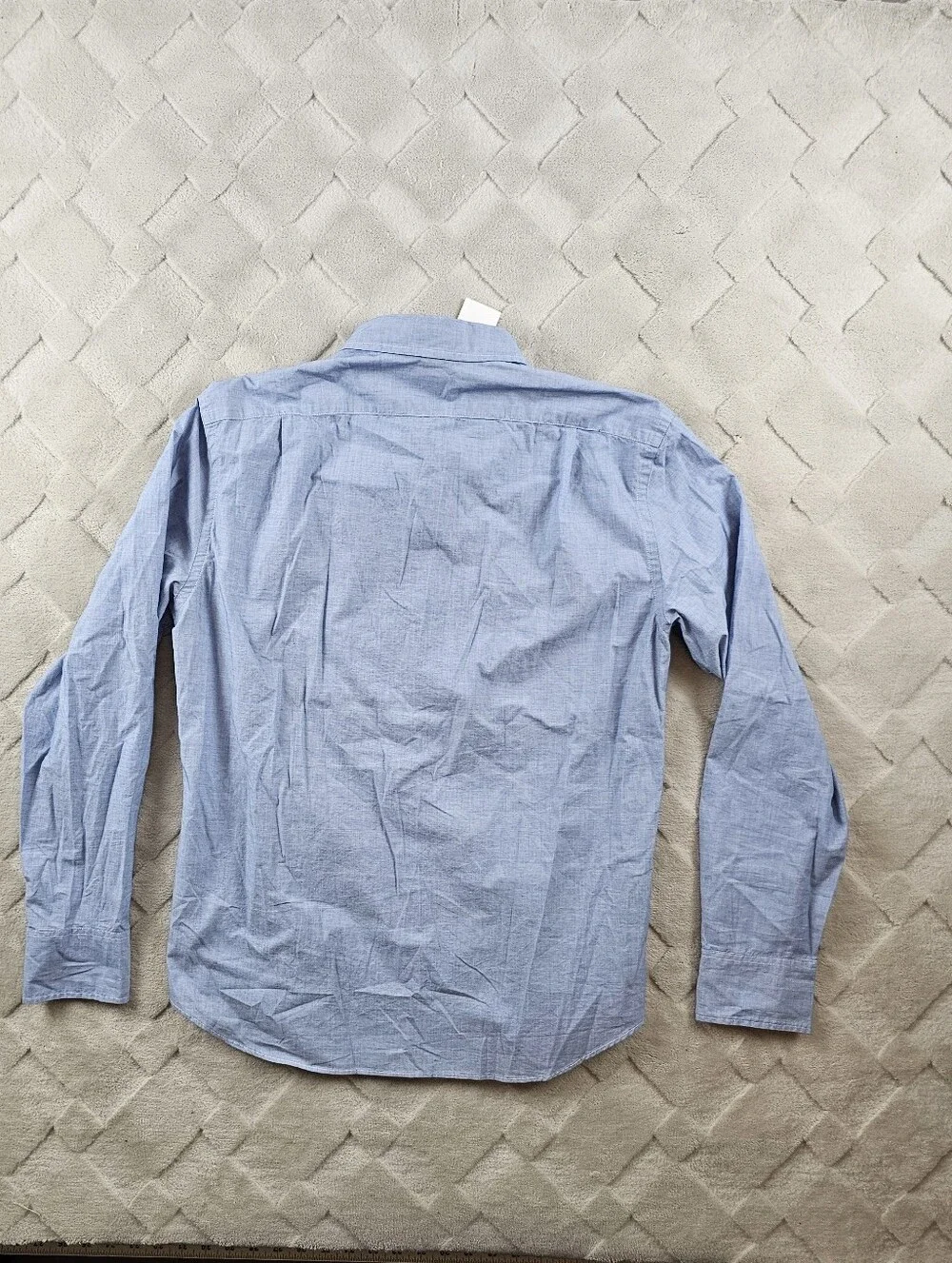 J.Crew Slim Untucked Flex Washed Button Up Shirt Mens Medium Solid Blue